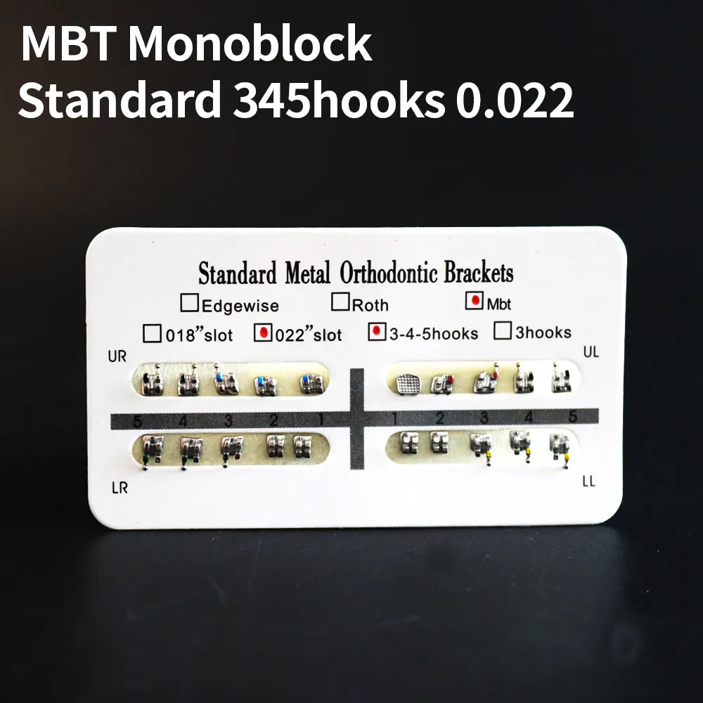 10X Dental Orthodontic Metal Braces Bracket Mini/Standard - Foto 2